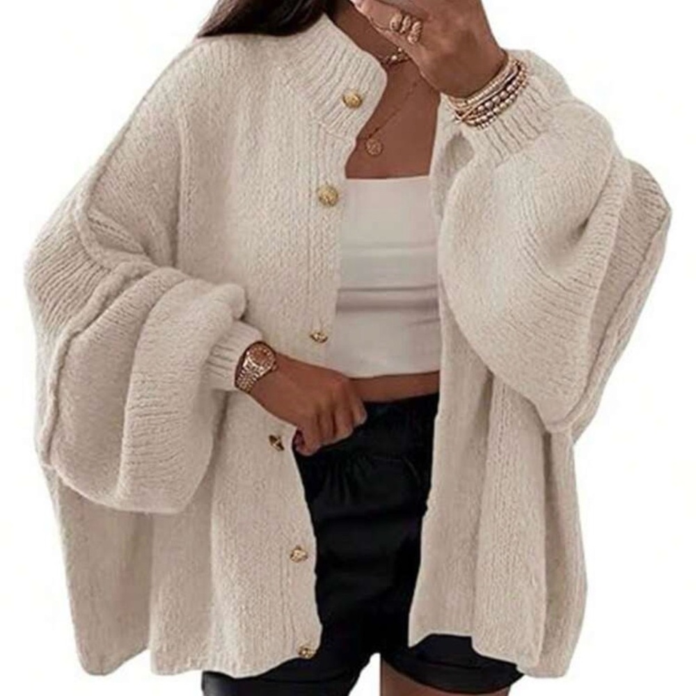 Elegant Cream Women's Sweater